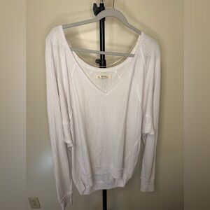 We The Free Ivory Textured Knit Top
